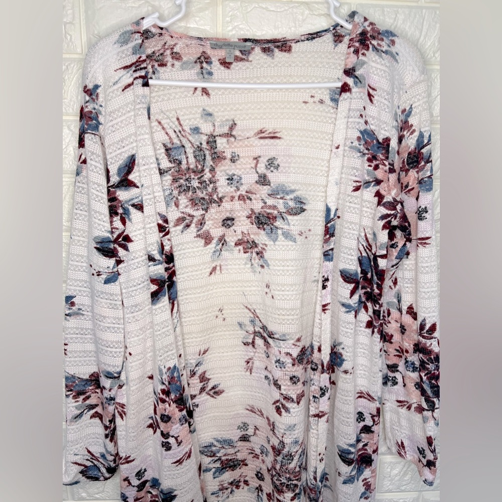Charlotte Russe Floral Knit Cardigan Sz Small - Picture 4 of 9